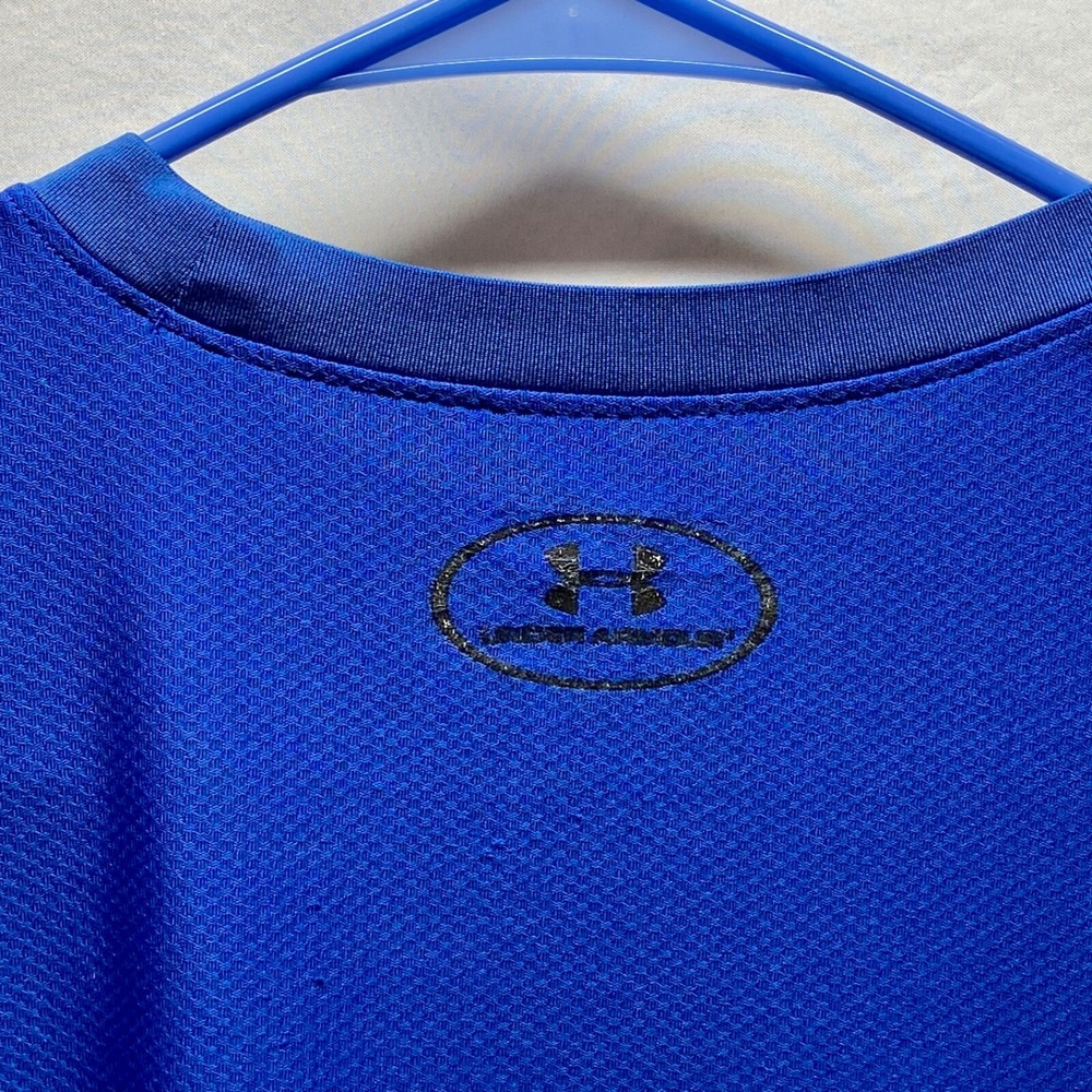 Under Armour Performance T-Shirt Men's Medium Royal Blue Fitted Heatgear GUC - Picture 7 of 11